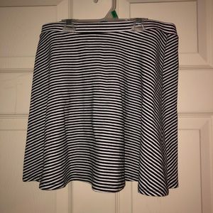 Black and white striped skirt